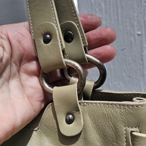 Lamarthe beige leather shoulder bag - Picture 13 of 14
